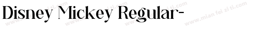 Disney Mickey Regular字体转换